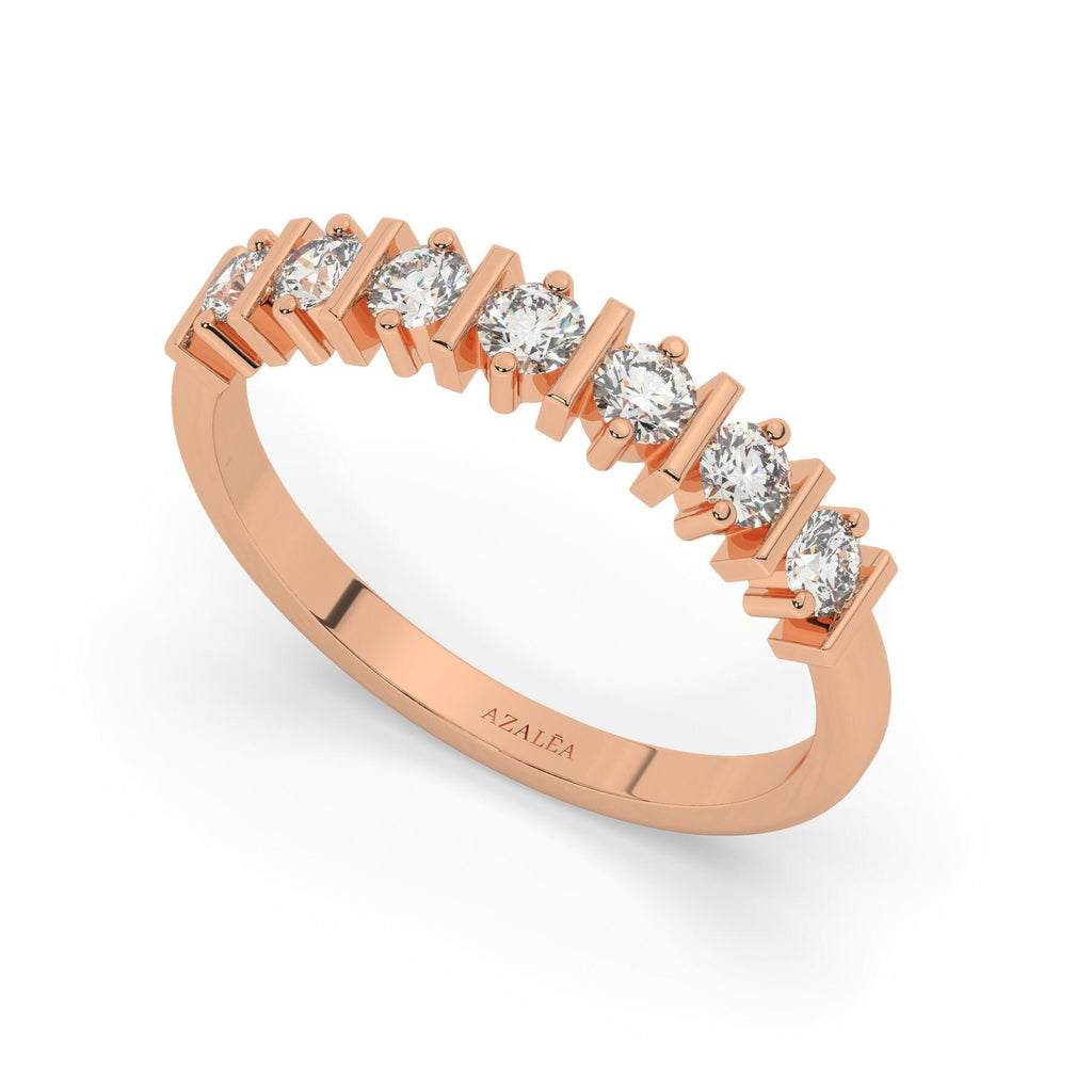 Half Eternity Diamond Wedding Band