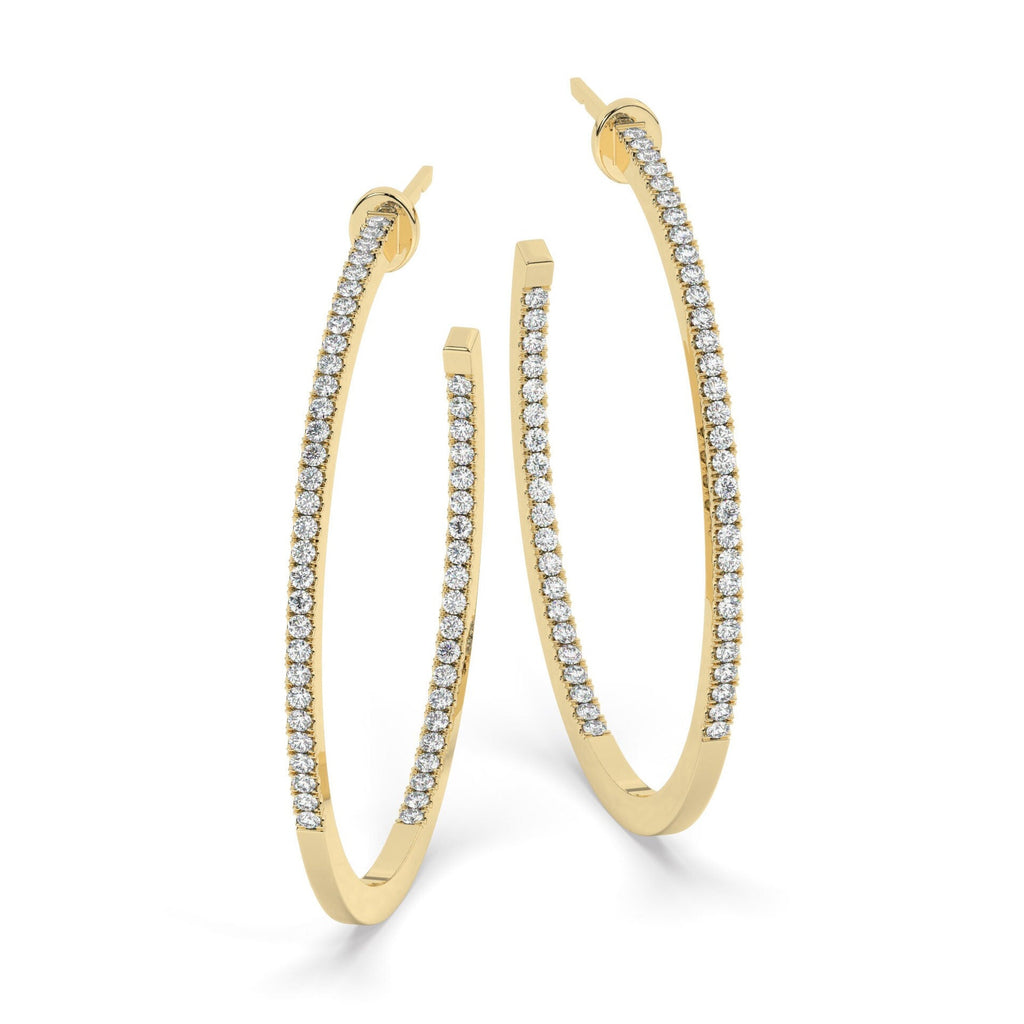 Pave Diamond Large Hoops