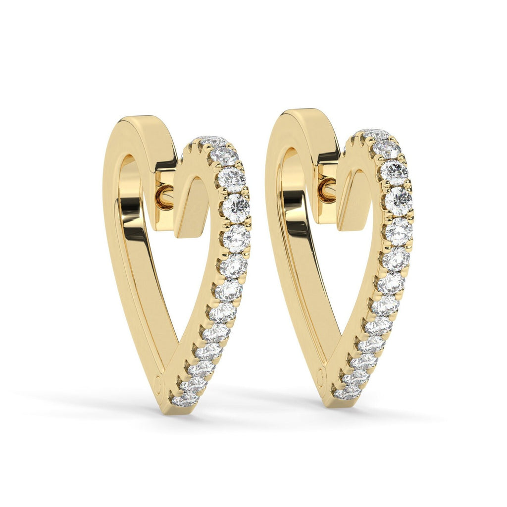 Heart shape Hoop Earrings