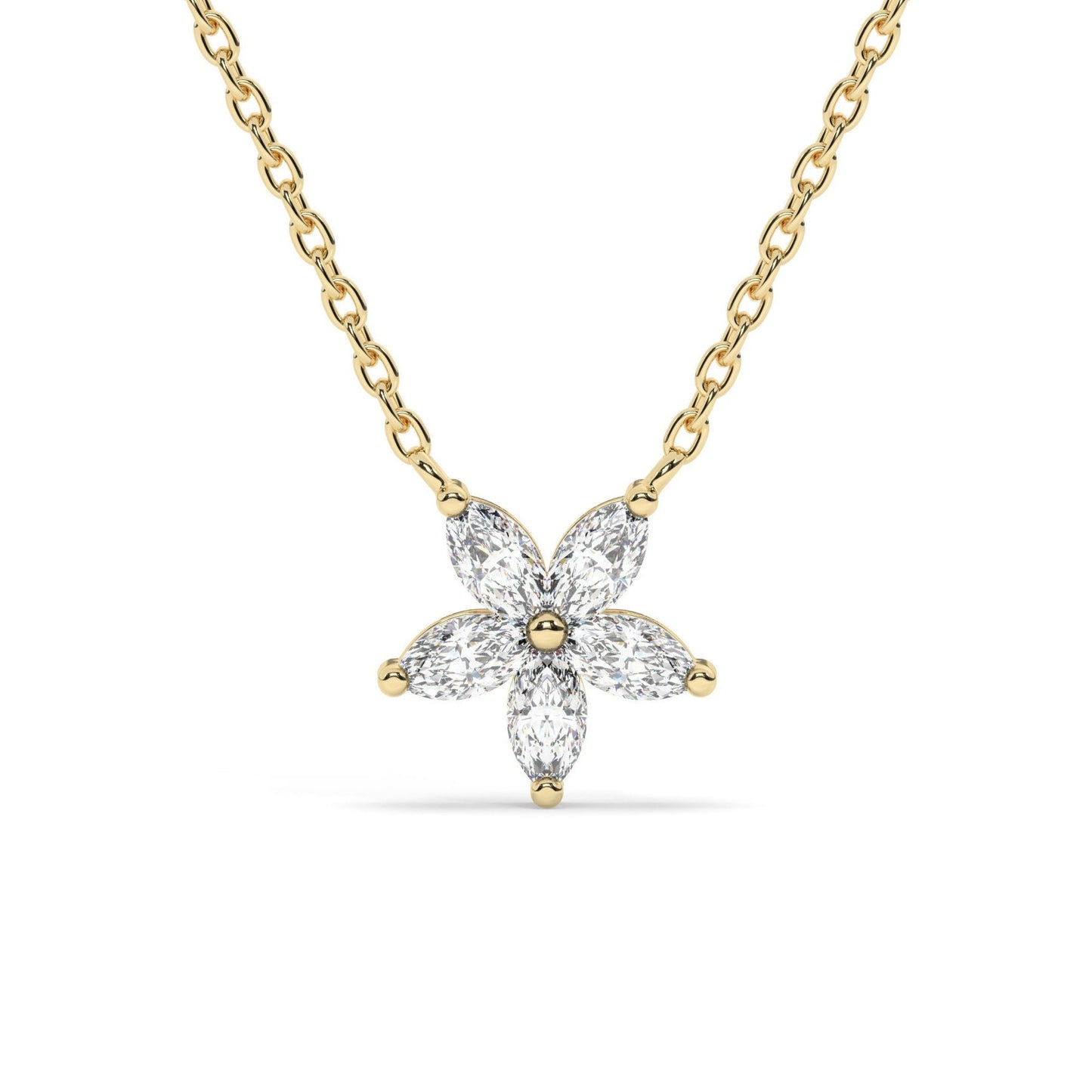Diamond Flower Necklace