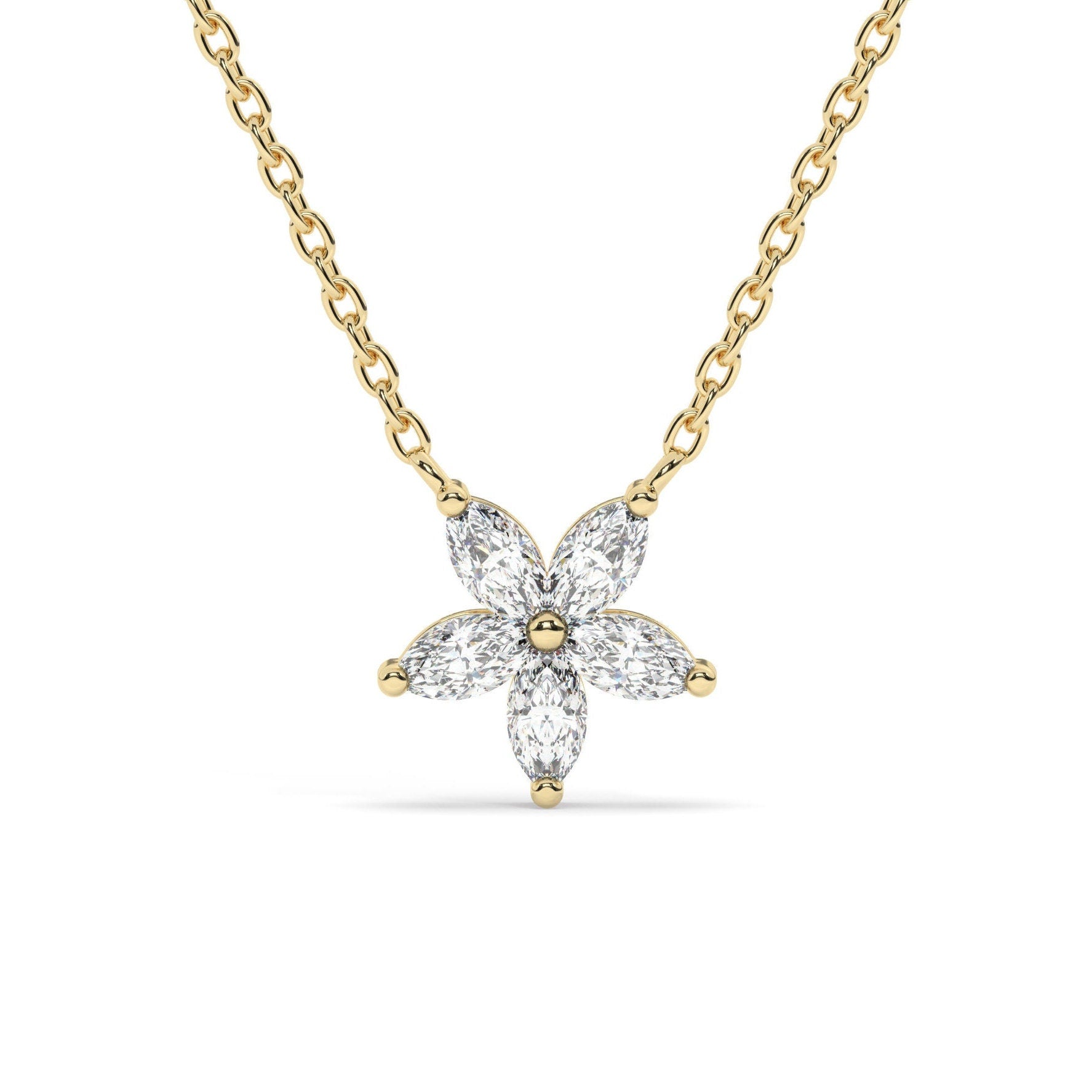 Diamond Flower Necklace