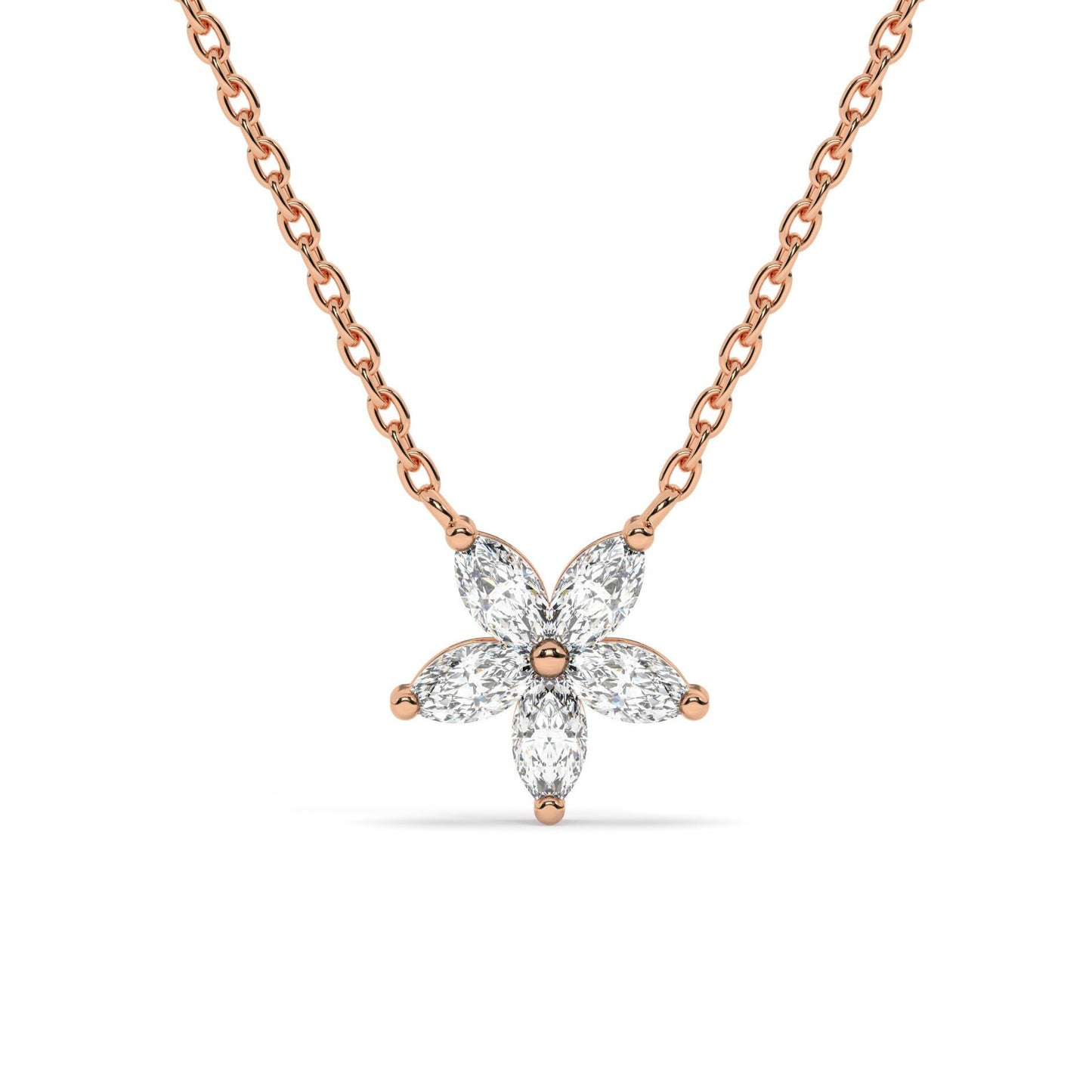 Diamond Flower Necklace