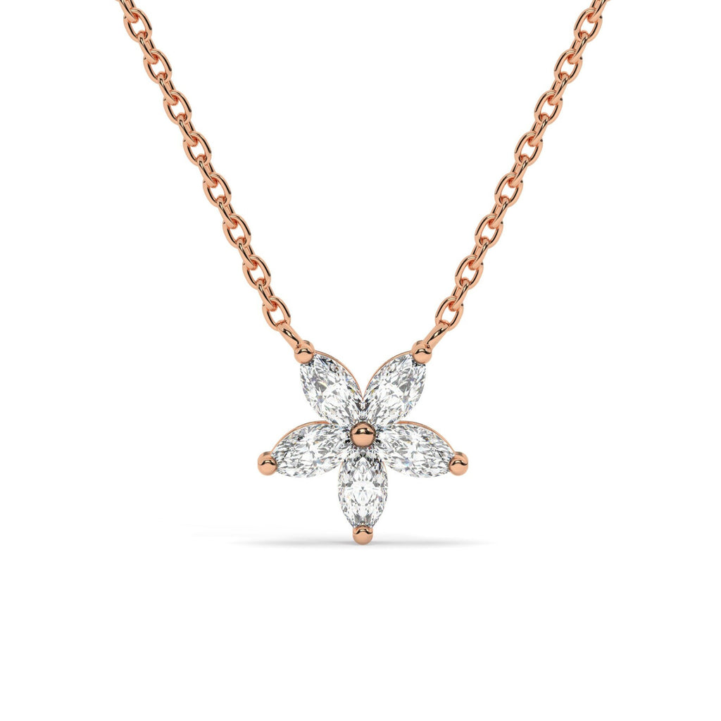 Diamond Flower Necklace