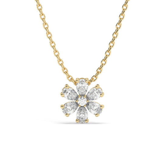 Diamond Flower Necklace