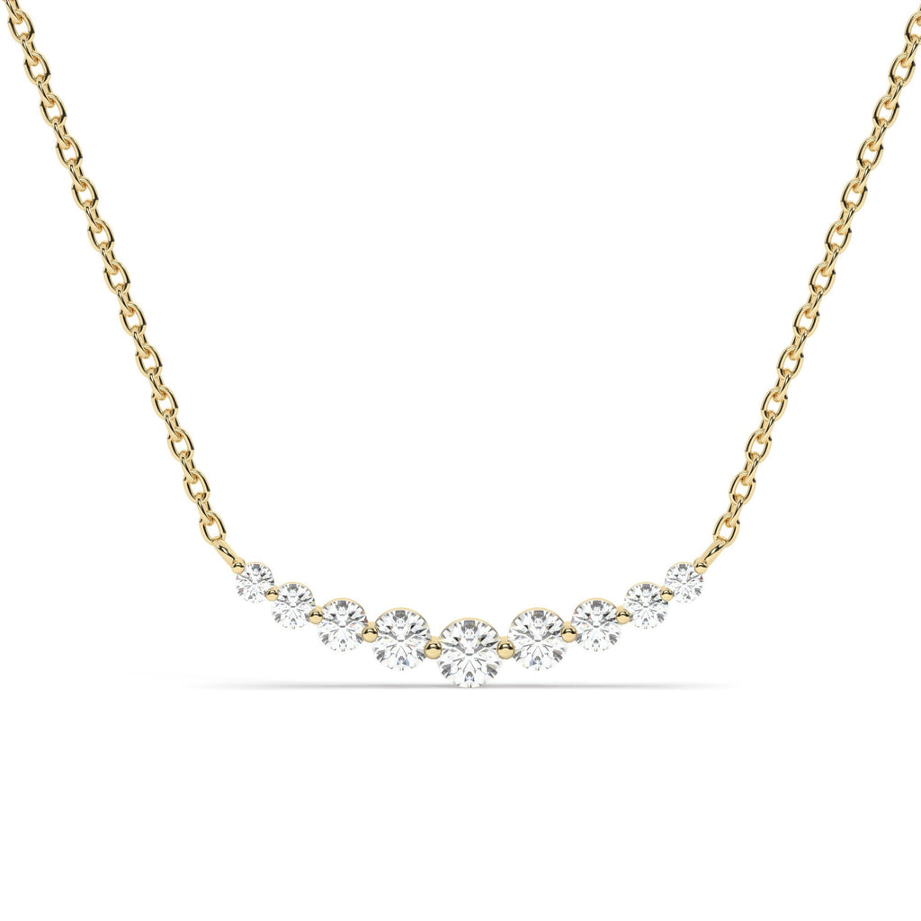 Diamond Curved Bar Necklace