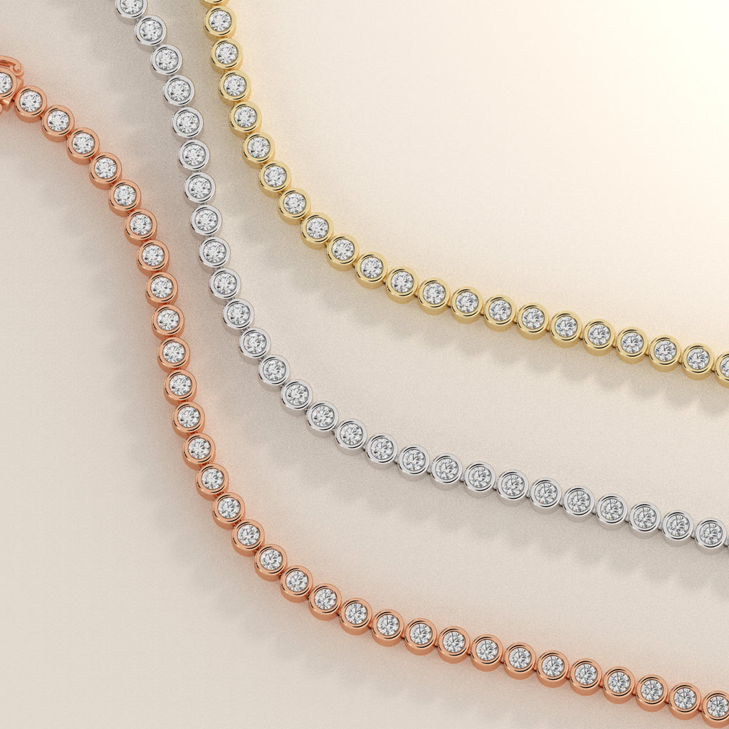 Bezel Set Diamond Tennis Bracelet