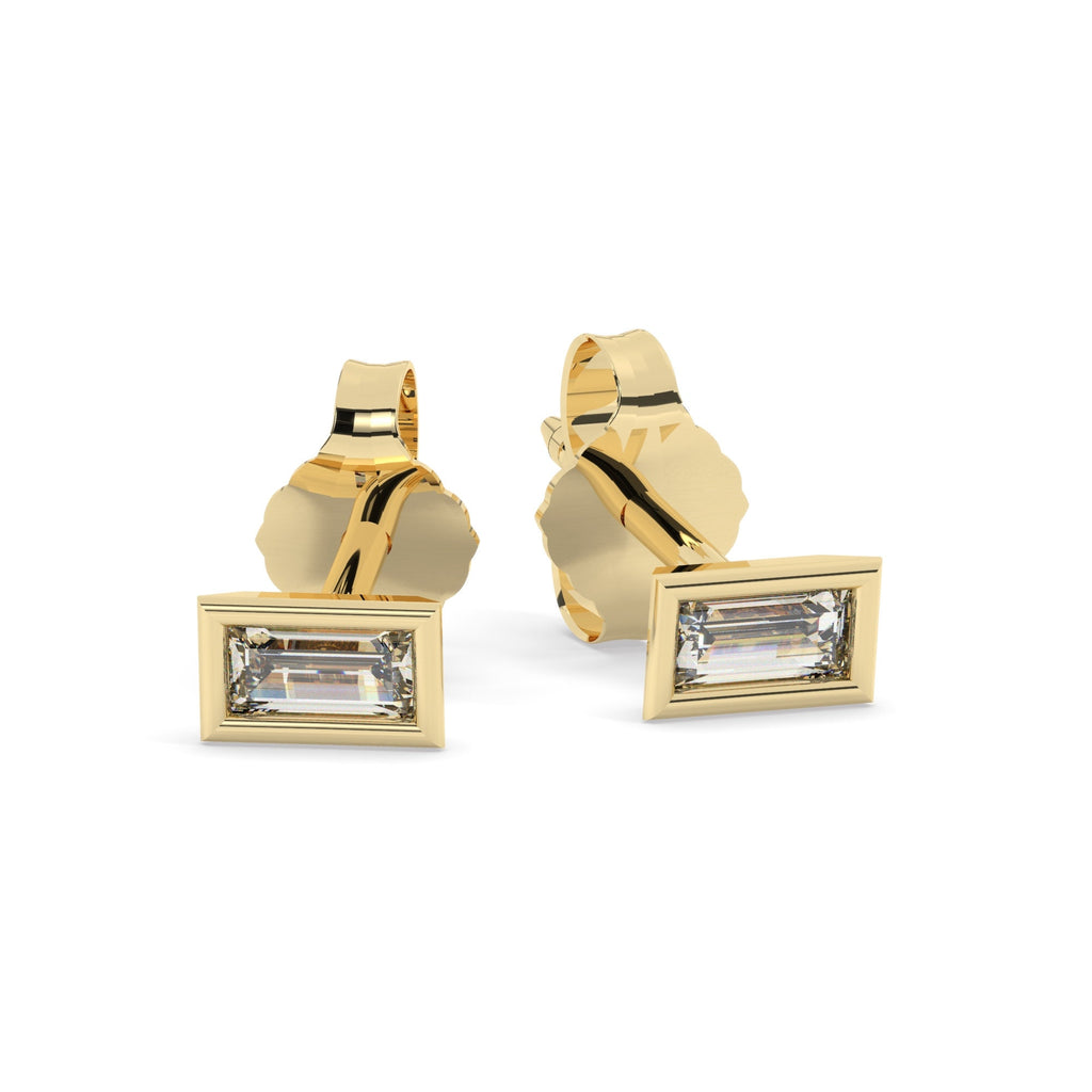 Baguette Diamond Studs