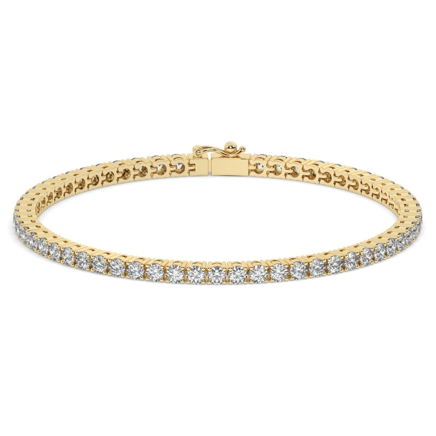 14k Classic 4 Prong Diamond Bracelet / 1 - 4 CT Diamond Tennis Bracelet /