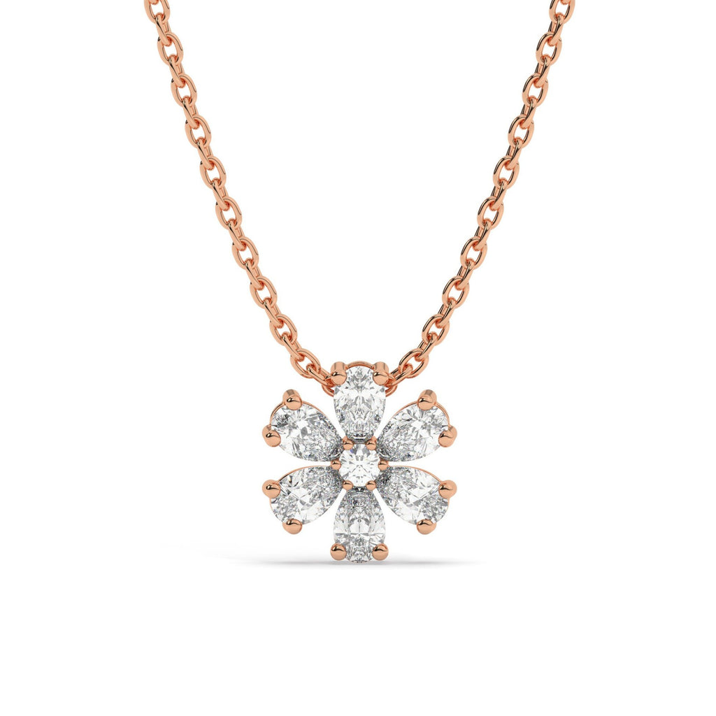 Diamond Flower Necklace