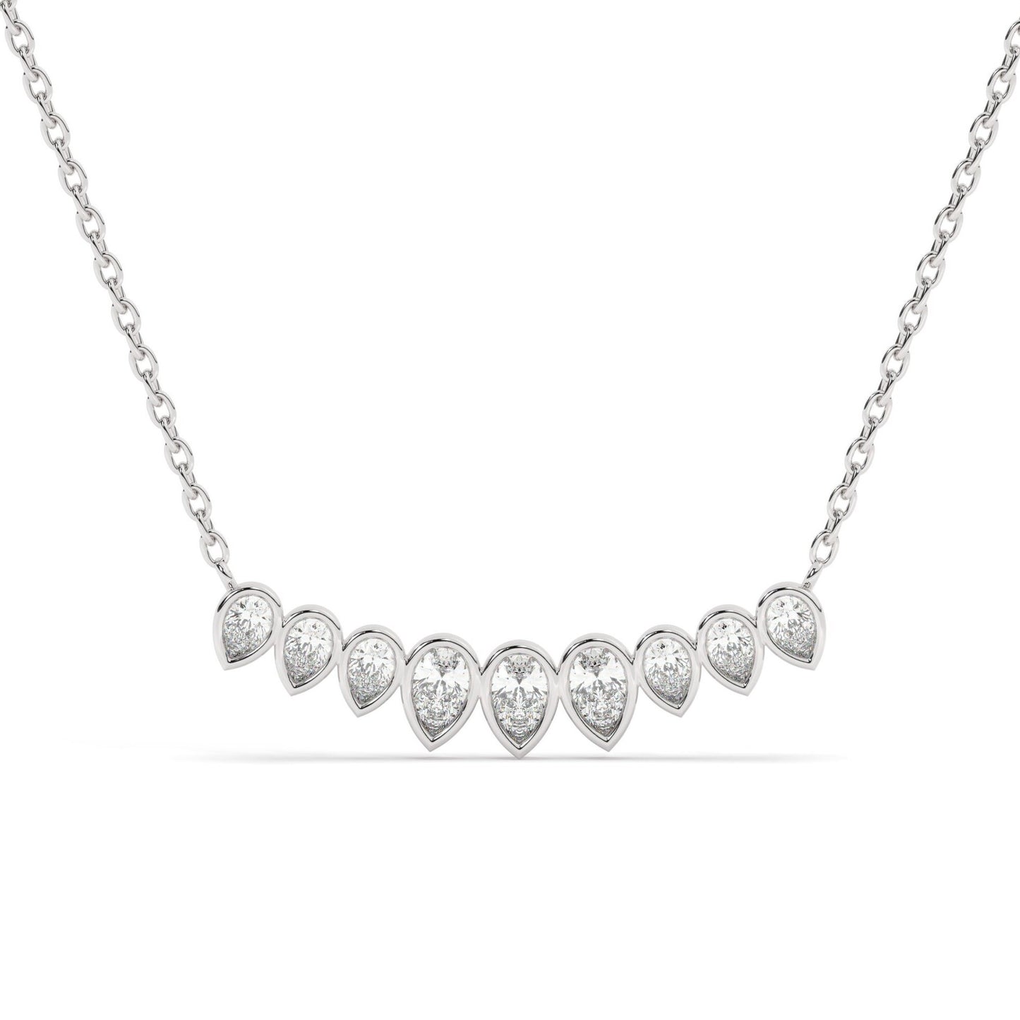 Diamond Curved Necklace
