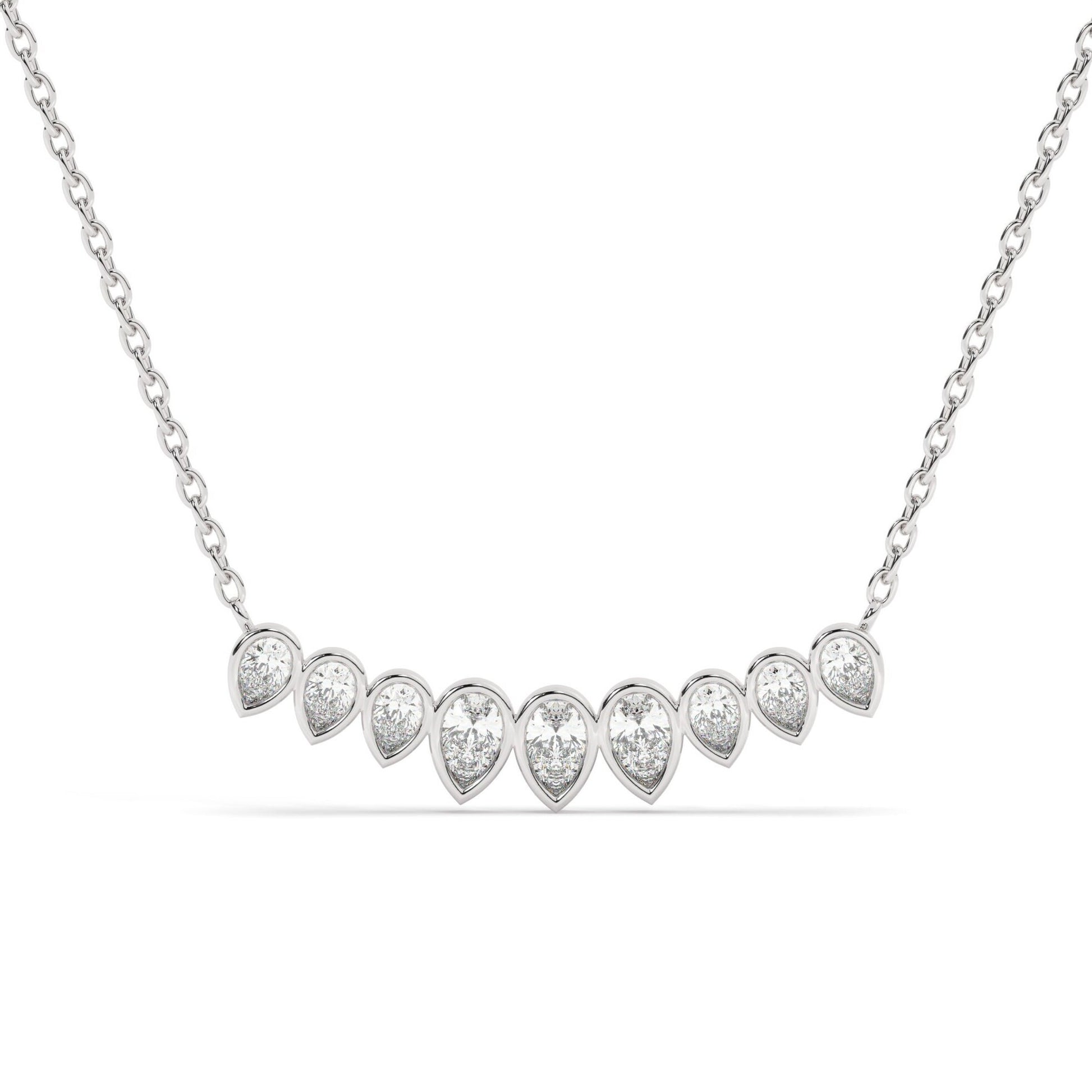 Diamond Curved Necklace