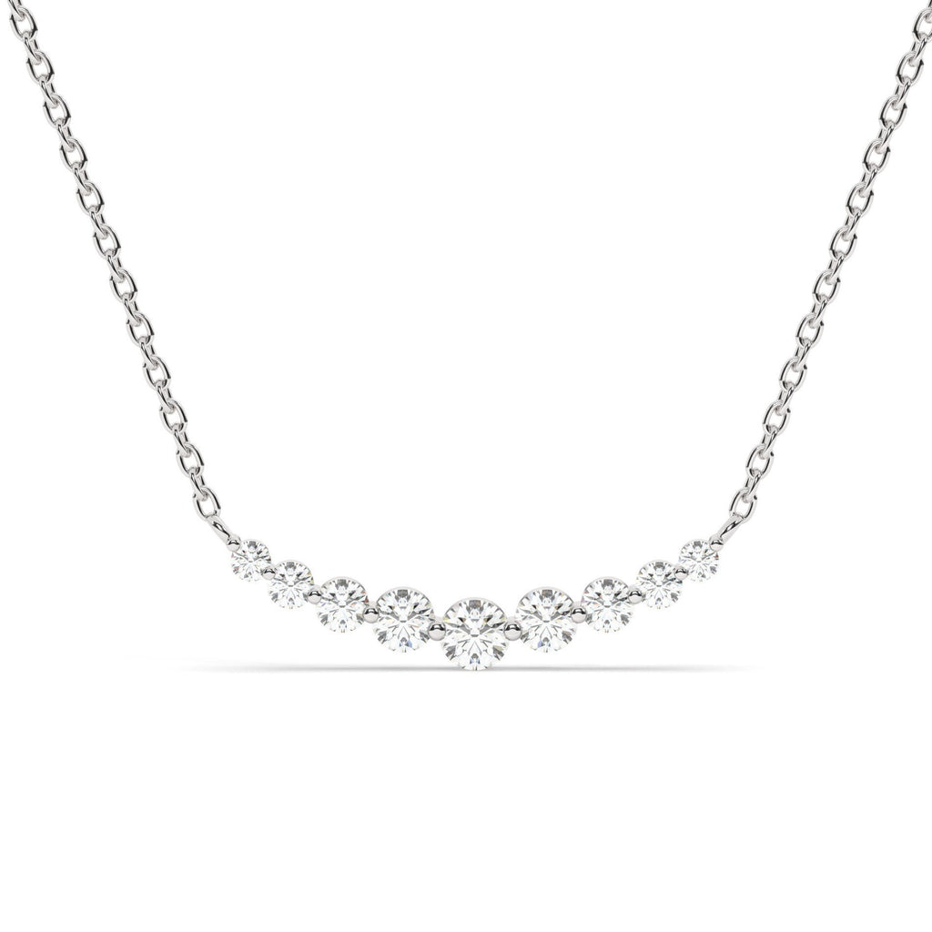 Diamond Curved Bar Necklace