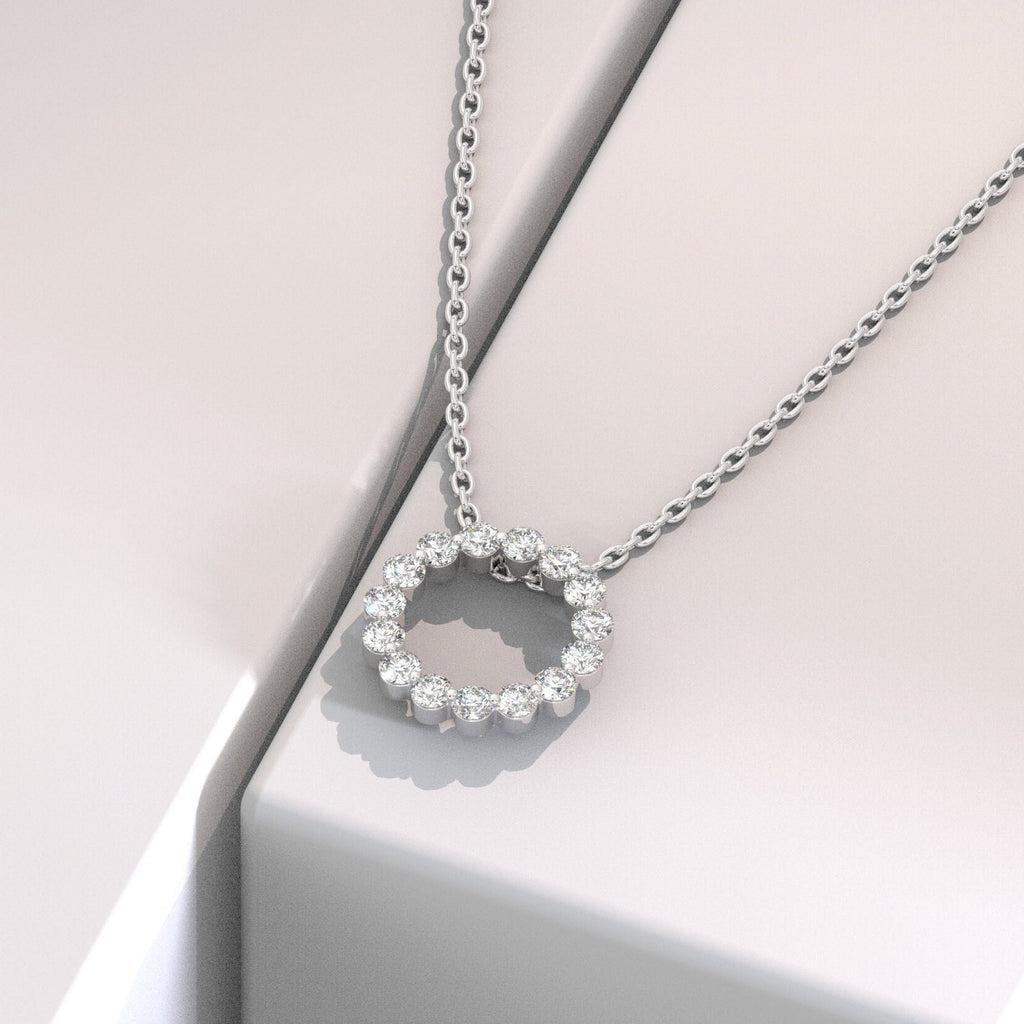 Diamond Circle Necklace