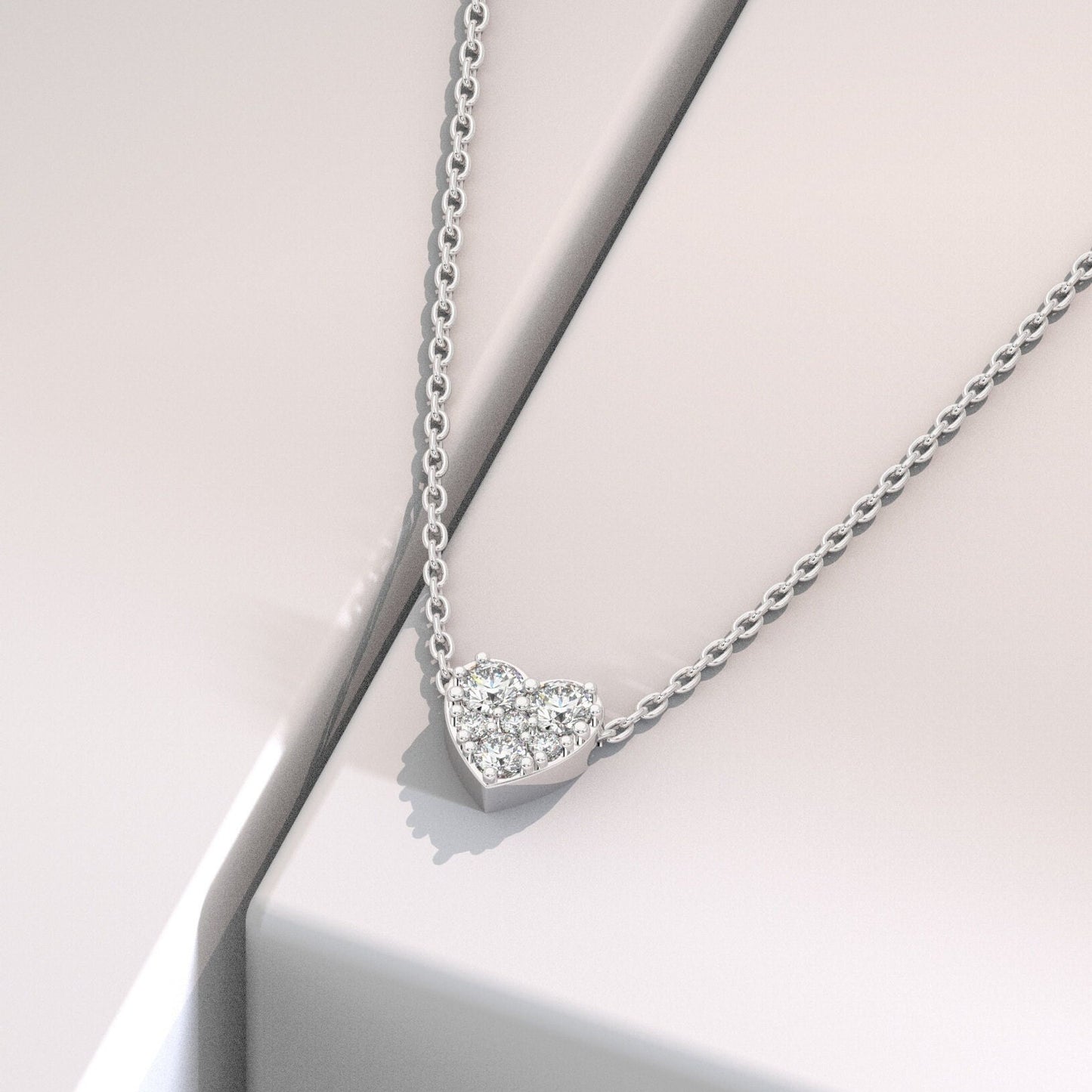 Diamond Sliding Heart Necklace