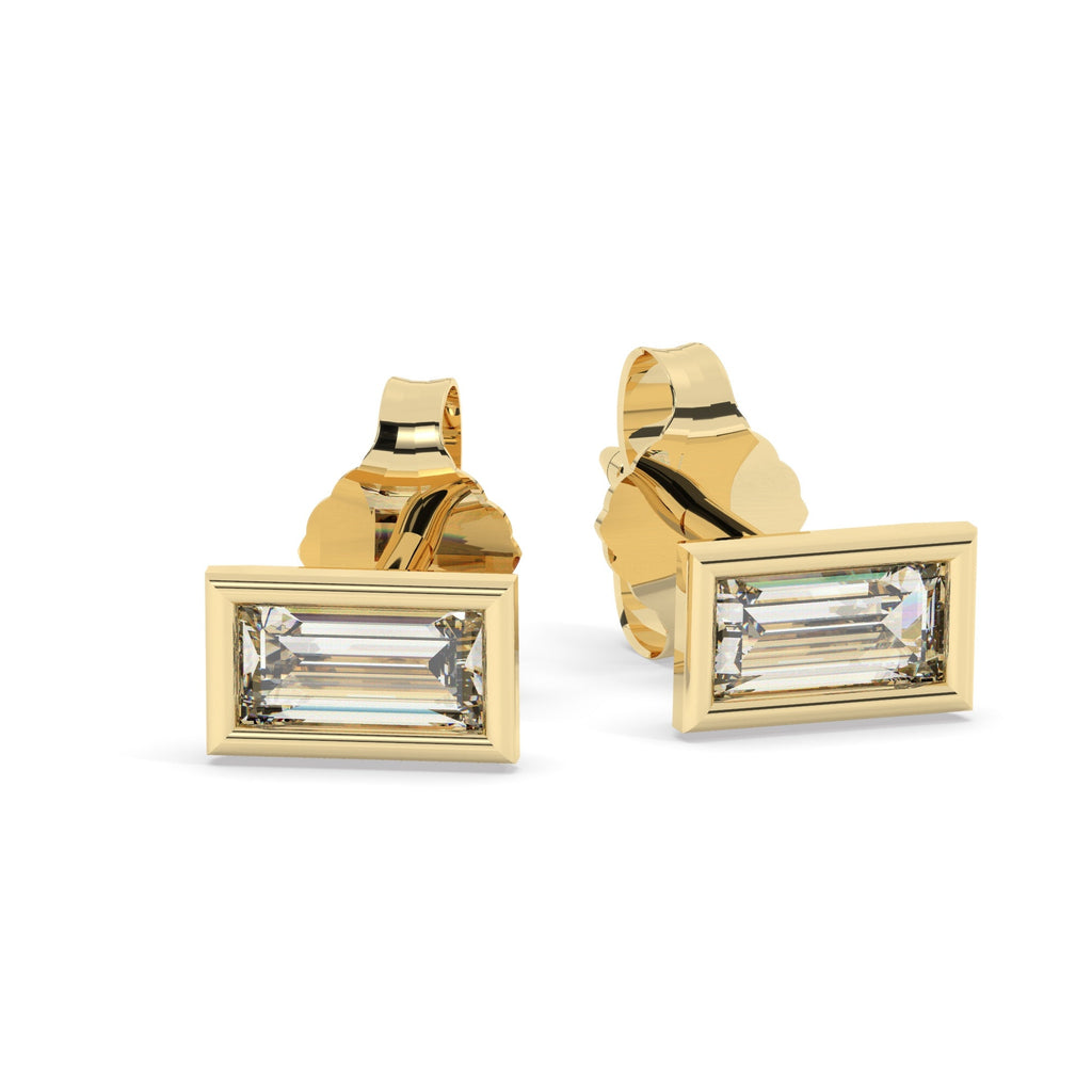 Baguette Diamond Studs
