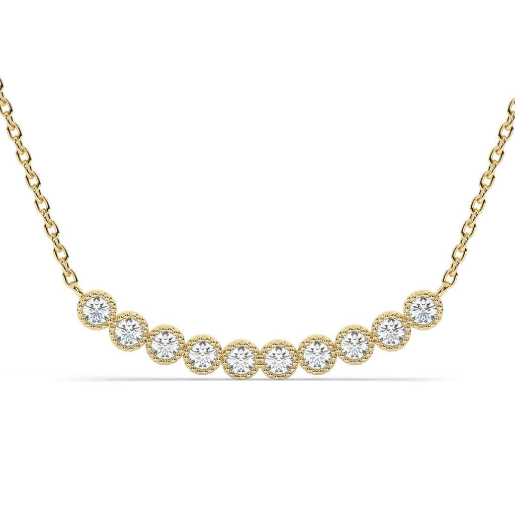 Diamond Curved Bar Necklace
