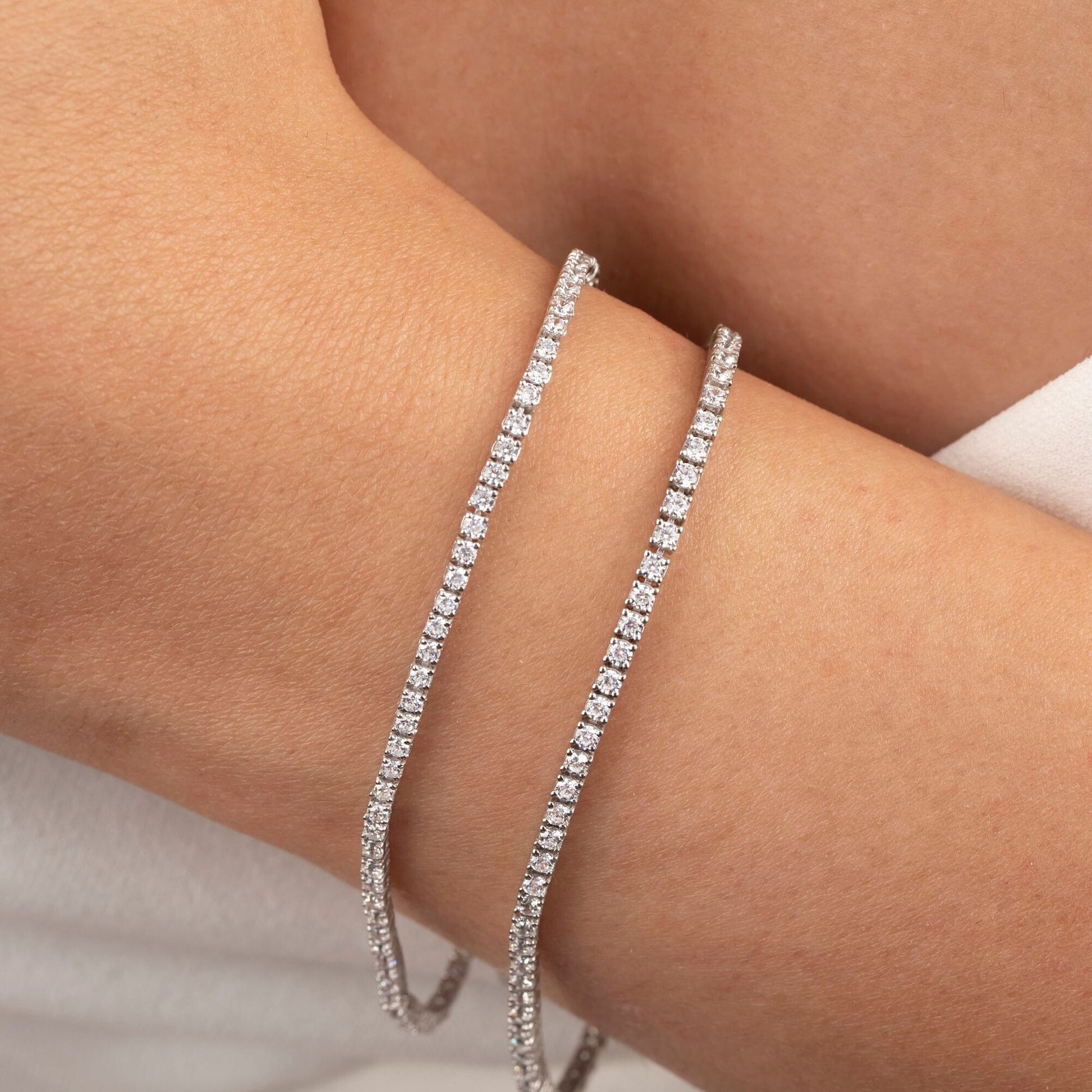 14k Classic 4 Prong Diamond Bracelet / 1 - 4 CT Diamond Tennis Bracelet /