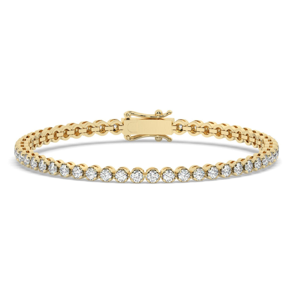 Crown Illusion Setting Diamond Tennis Bracelet
