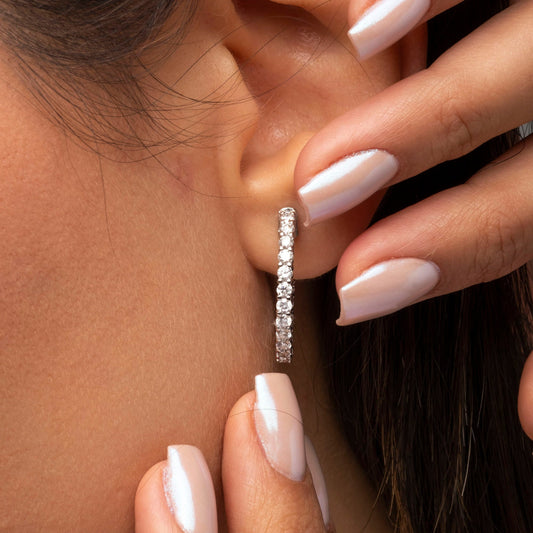 Inside Out Diamond Hoop Earrings / 2-4 CARAT Inside Out Hoops