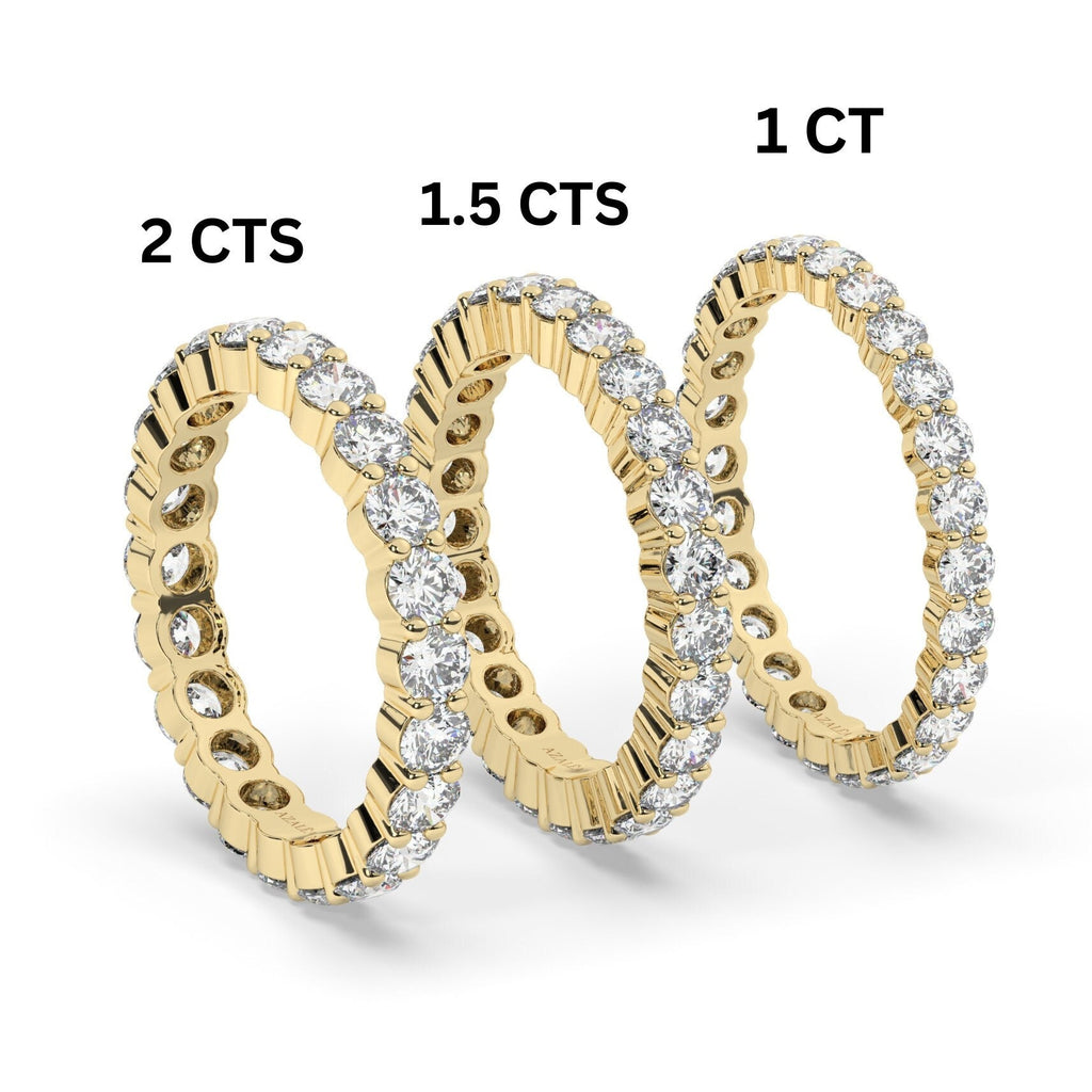 1-2 CT Diamond Double Prong Basket Setting Full Eternity