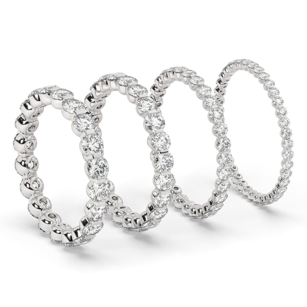 Floating Diamond Wedding Ring