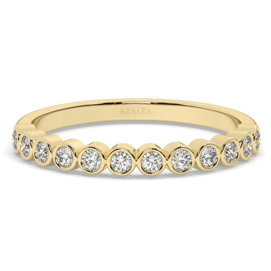 0.25 - 1 CT Bezel Set Half Eternity Wedding Ring
