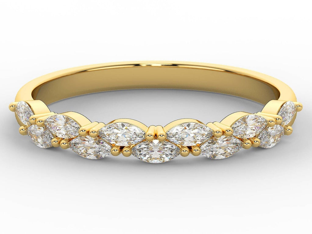 Marquise Diamond Wedding Band