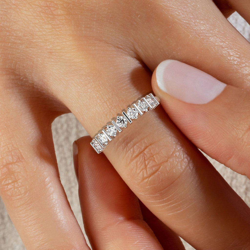 Half Eternity Diamond Wedding Band