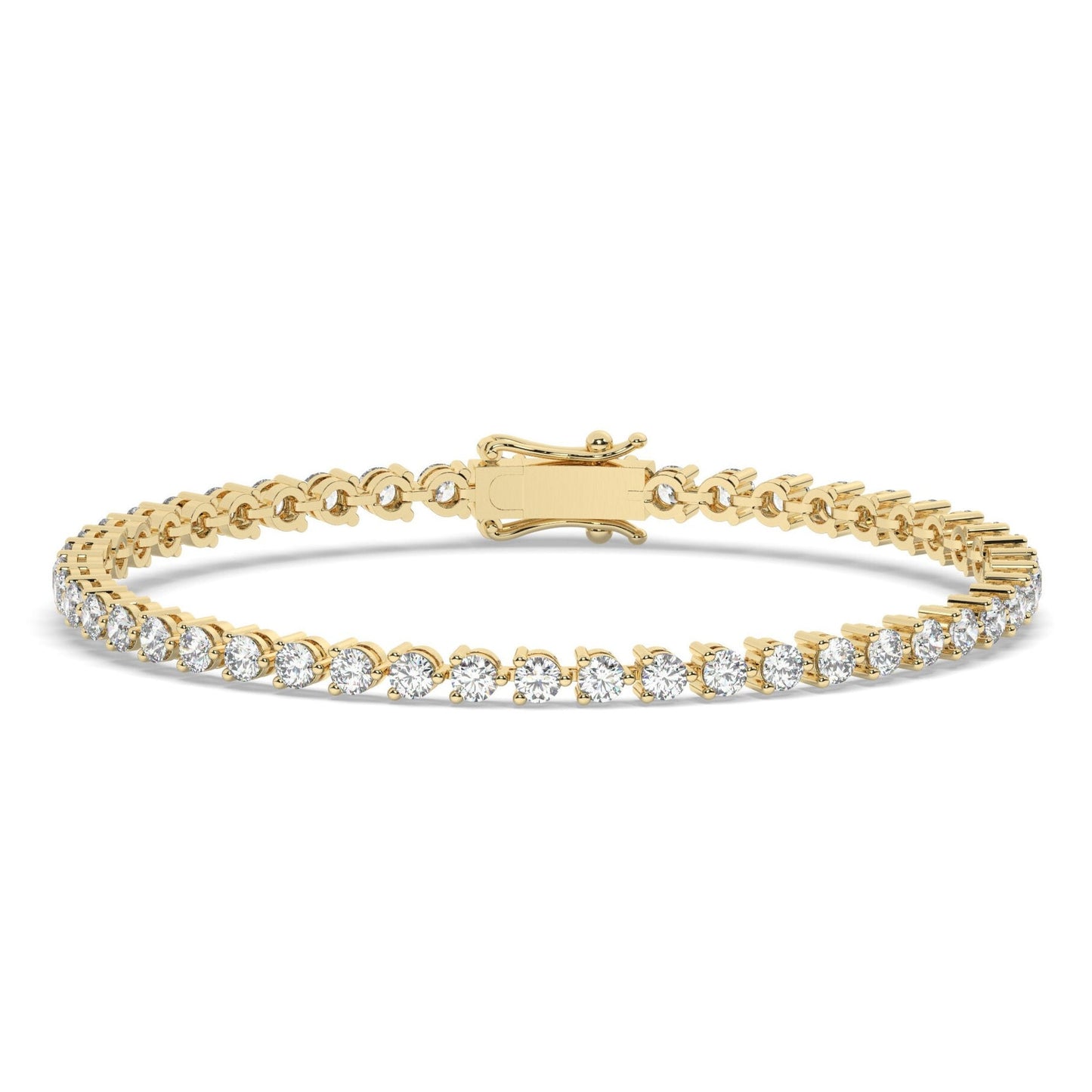 Three Prong Diamond Tennis Bracelet / 1.3 - 4.3 ct Diamond Tennis Bracelet