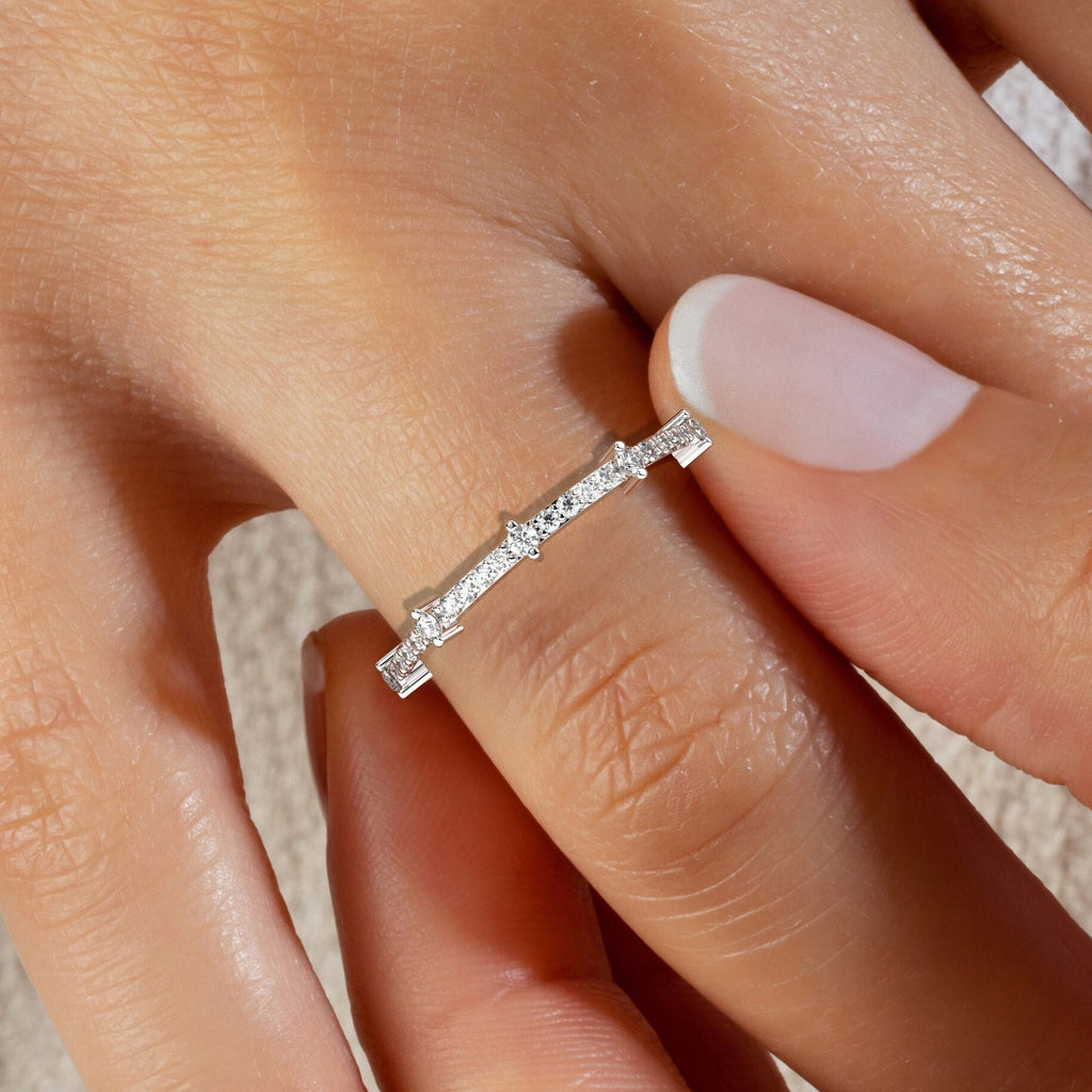 Round Diamond Stacking Ring