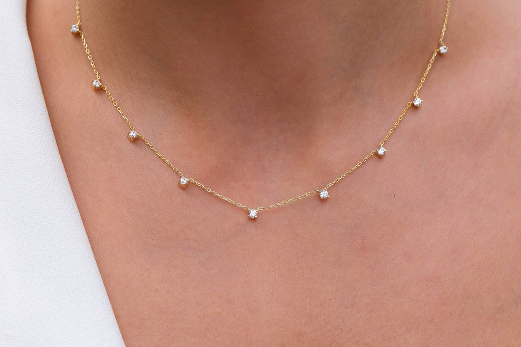 Diamond Station Necklace