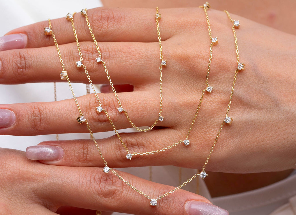 Diamond Station Necklace