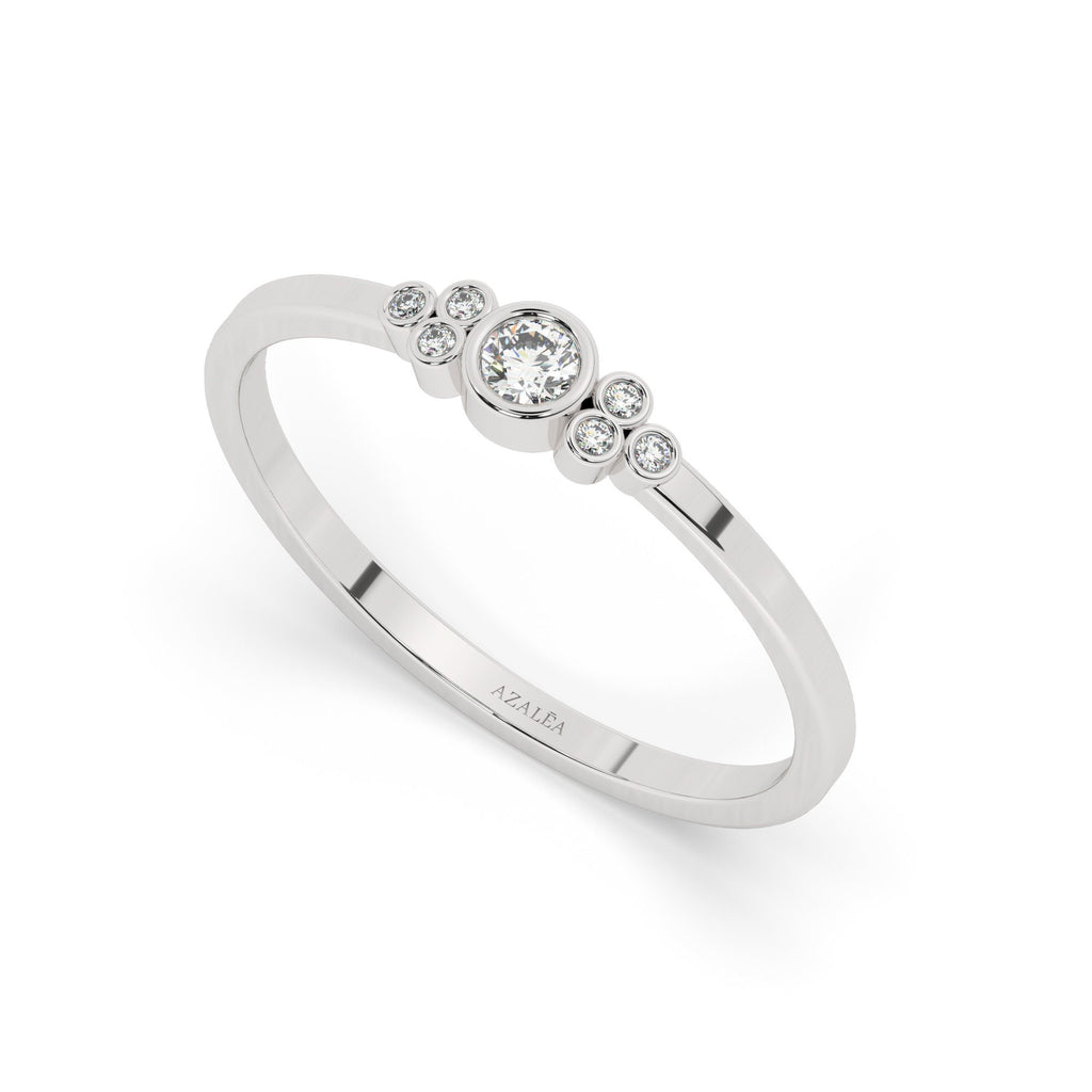 Diamond Bezel Stacking Ring