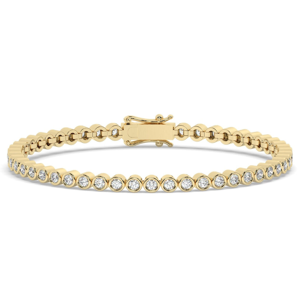 Bezel Set Diamond Tennis Bracelet