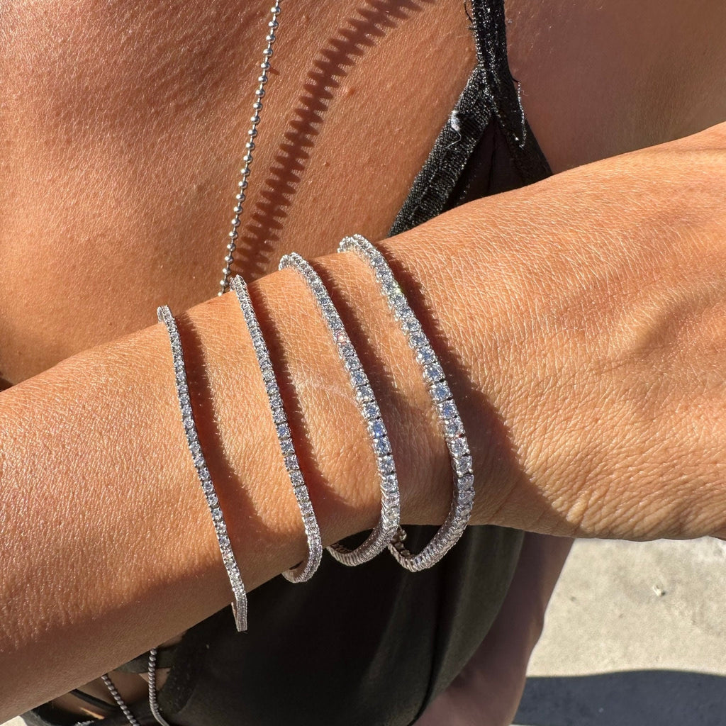 14k Classic 4 Prong Diamond Bracelet / 1 - 4 CT Diamond Tennis Bracelet /