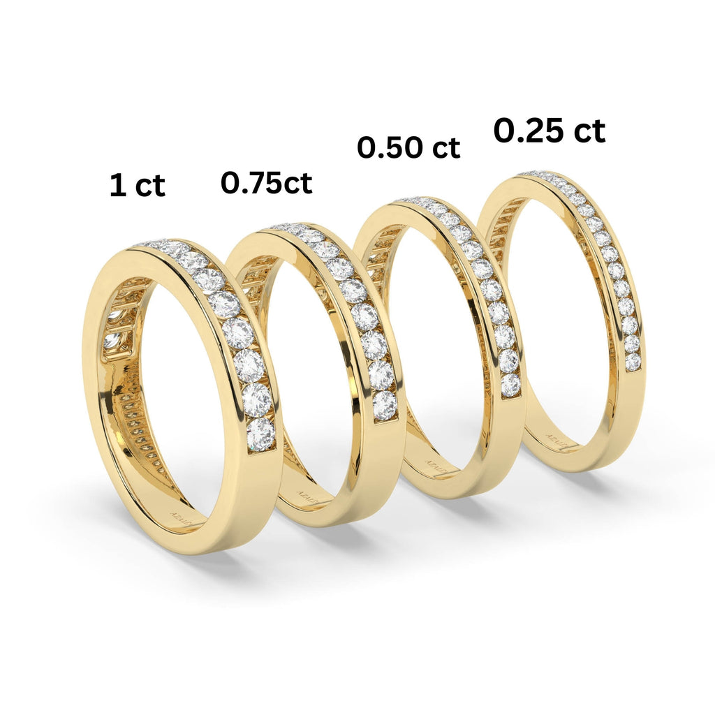 0.25 - 0.70 CT Channel Set Half Eternity Band