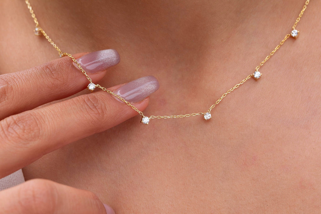 Diamond Station Necklace