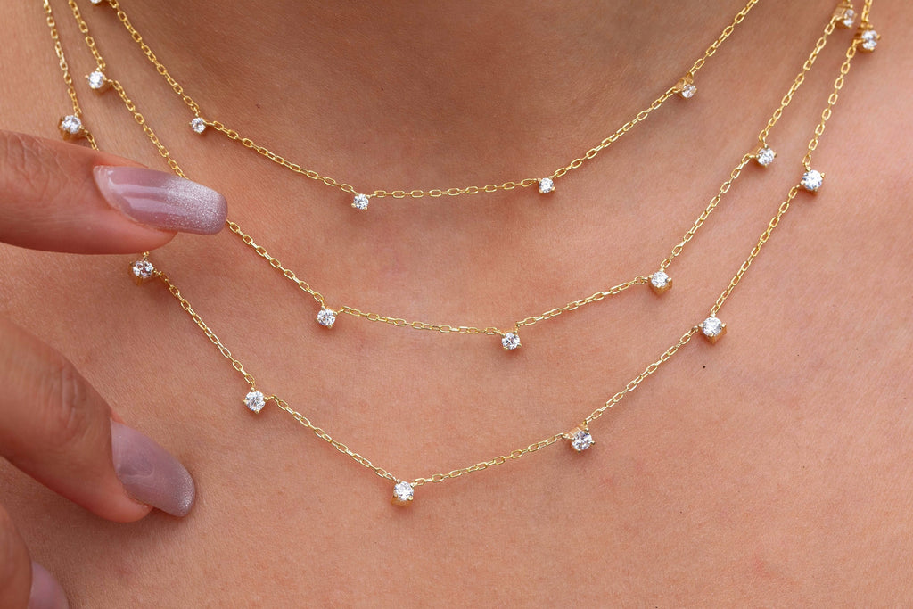 Diamond Station Necklace