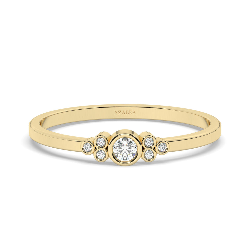 Diamond Bezel Stacking Ring