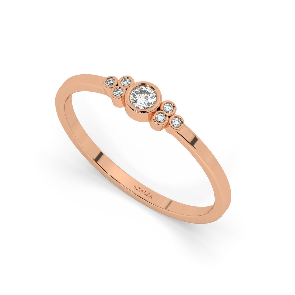Diamond Bezel Stacking Ring