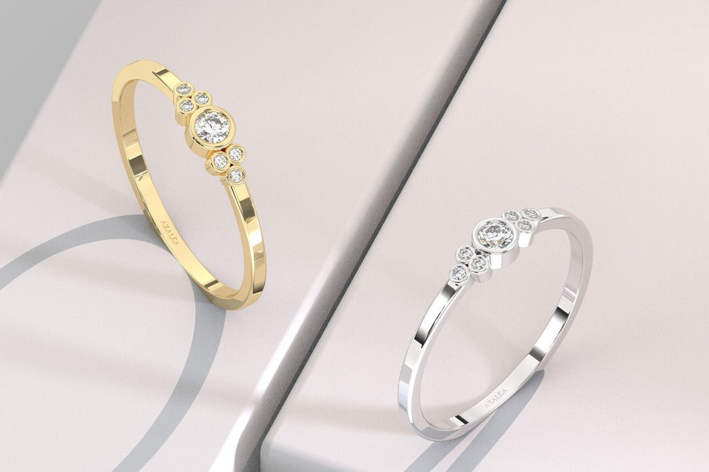 Diamond Bezel Stacking Ring