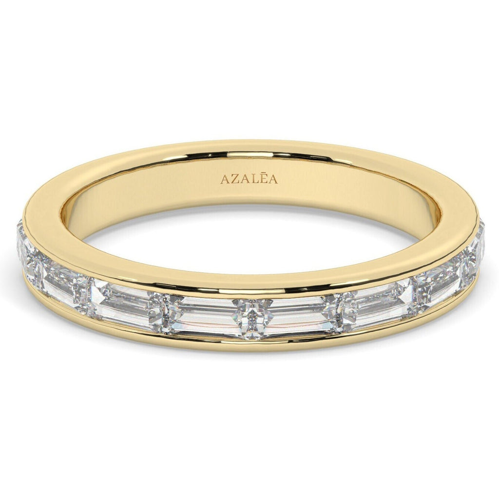 1 CT Baguette Diamond Channel Wedding Band