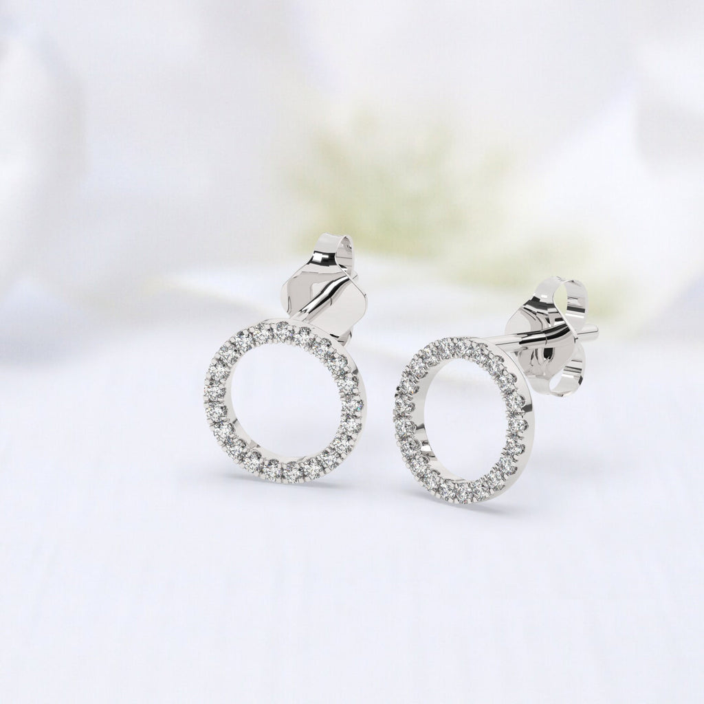 Diamond Circle Studs