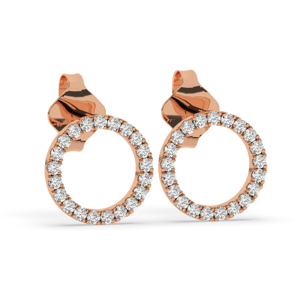 Diamond Circle Studs