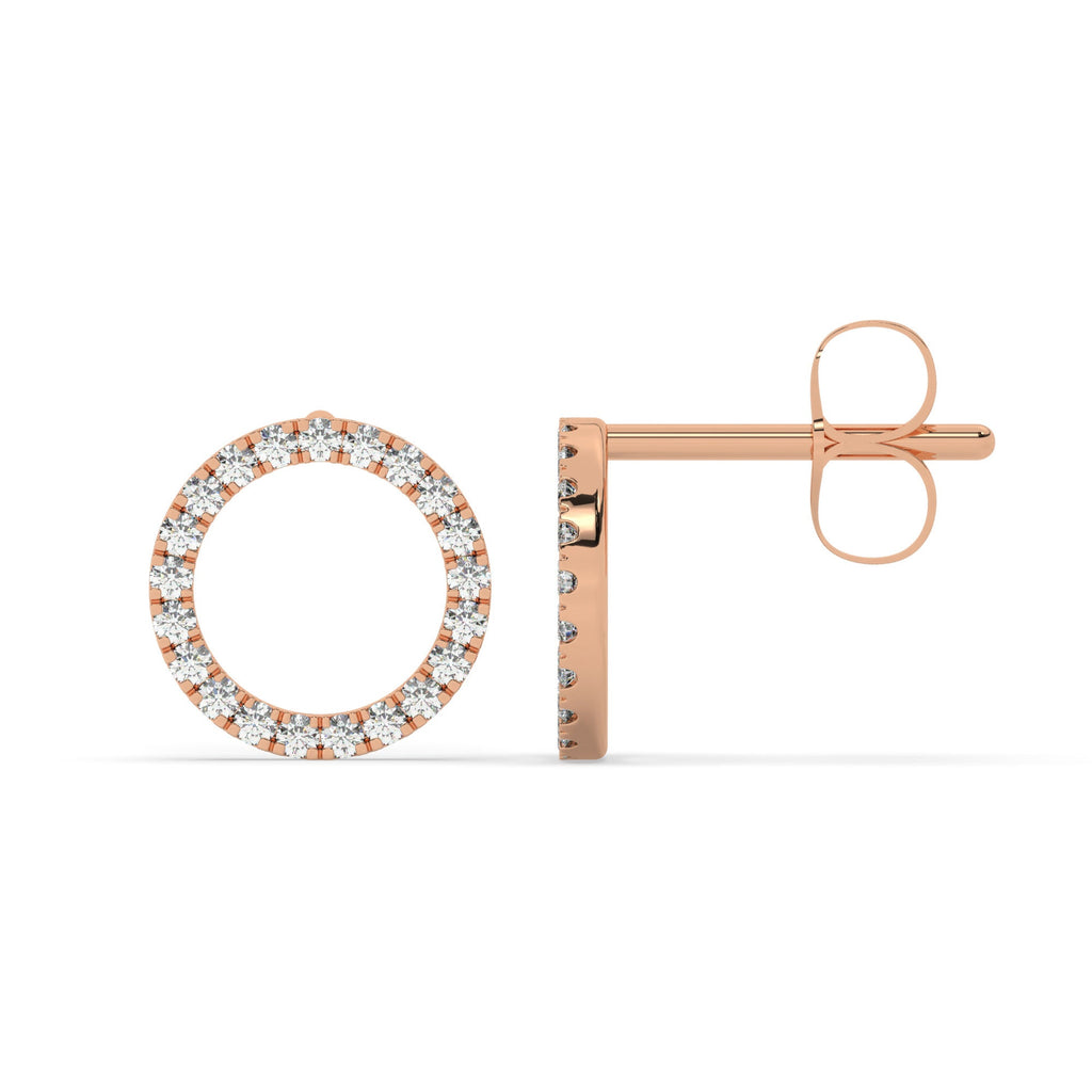 Diamond Circle Studs