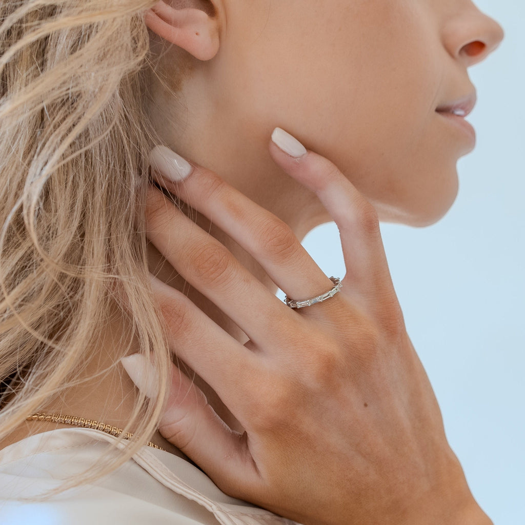 14k Gold Baguette Diamond Eternity Wedding Band - 1.7 ct. Stacking Ring