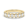 Oval Cut Bezel Diamond Wedding Band / 1.2 Ct Bezel Set Halfway Eternity Wedding Ring / Diamond Anniversary Ring / Wedding Gift