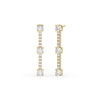 1.9 Ct. Station Drop Earrings / 14k Gold Diamond Dangling Earrings / Anniversary Gift / Birthday Gift /Graduation Gift / Bridal Gift