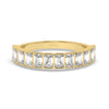 Emerald Cut Diamond Wedding Band / 1.8- 3.2 Ct Bezel Halfway Eternity Wedding Ring / Diamond Anniversary Ring / Wedding Gift