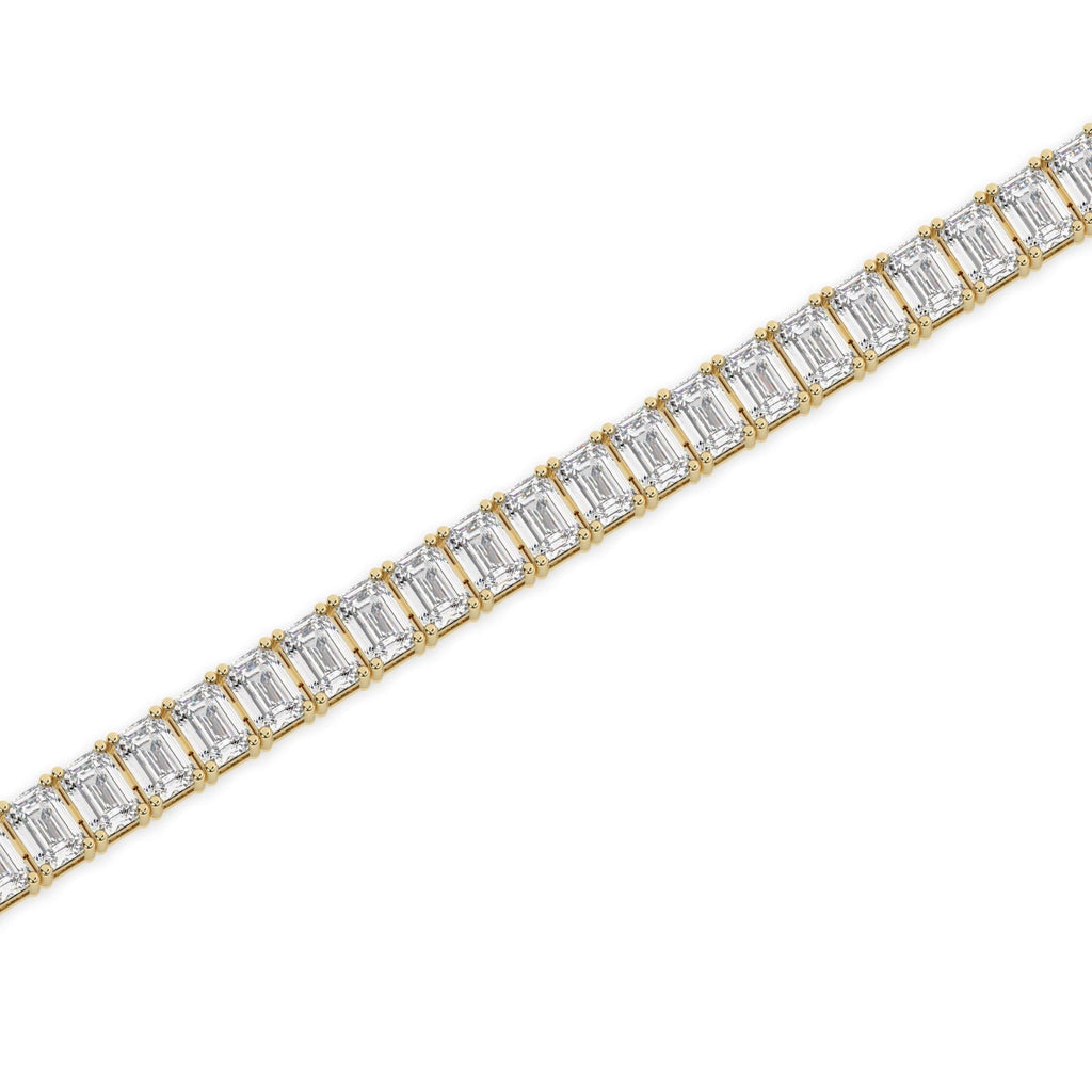25 Ct. Emerald Cut Tennis Bracelet / Elegant Diamond Bracelet / Anniversary Birthday Gift for her / Lab diamond and Moissanite Options